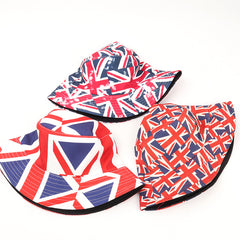 British Flag Print Double Sided Bucket Hat Men Women All Seasons Sunshade Hat