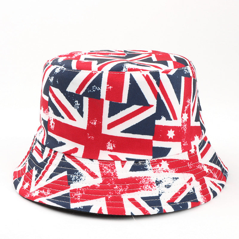 British Flag Print Double Sided Bucket Hat Men Women All Seasons Sunshade Hat