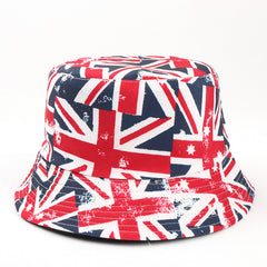 British Flag Print Double Sided Bucket Hat Men Women All Seasons Sunshade Hat