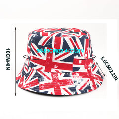 British Flag Print Double Sided Bucket Hat Men Women All Seasons Sunshade Hat