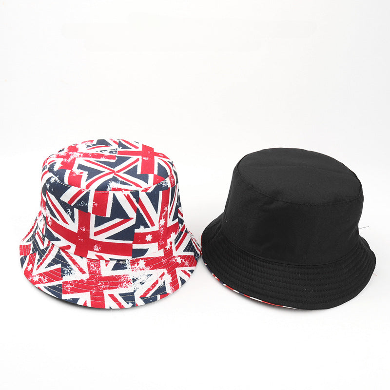 British Flag Print Double Sided Bucket Hat Men Women All Seasons Sunshade Hat
