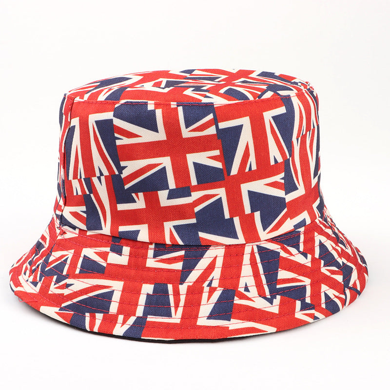 British Flag Print Double Sided Bucket Hat Men Women All Seasons Sunshade Hat