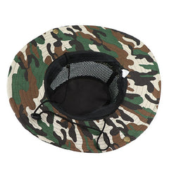 Wide Brim Sun Protection Camouflage Hat for Outdoor Activities
