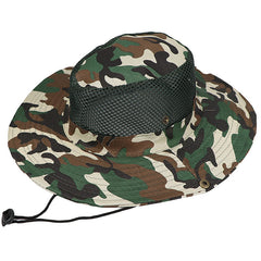 Wide Brim Sun Protection Camouflage Hat for Outdoor Activities