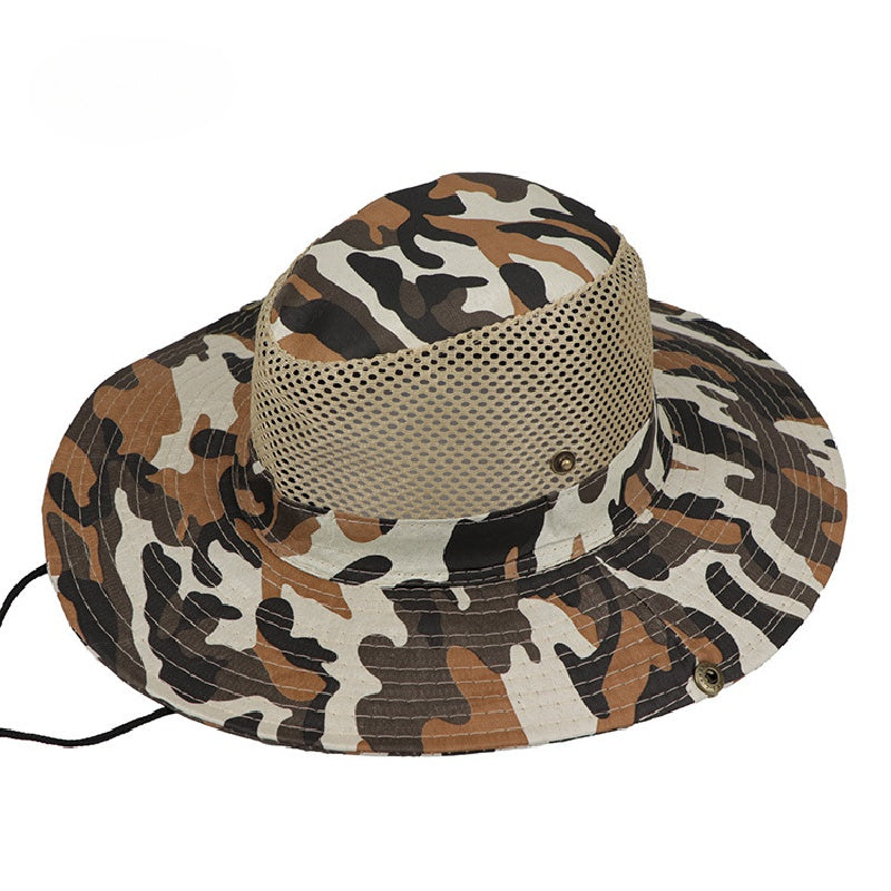 Wide Brim Sun Protection Camouflage Hat for Outdoor Activities