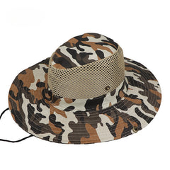 Wide Brim Sun Protection Camouflage Hat for Outdoor Activities