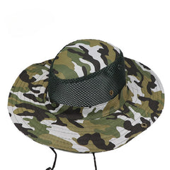 Wide Brim Sun Protection Camouflage Hat for Outdoor Activities