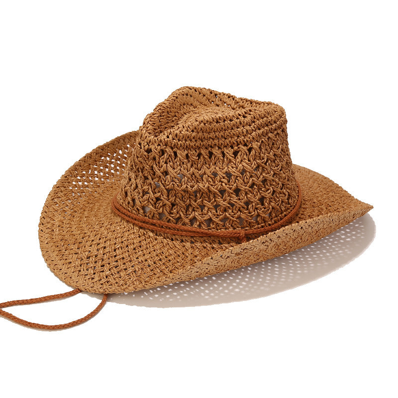 Men's Straw Beach Hat Summer Sun Protection Outdoor Travel Casual Cap