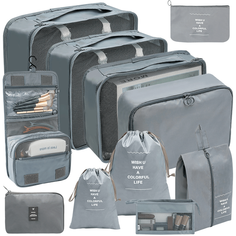 11-Pc Travel Luggage Bag Set Dustproof Organizer Storage Bags