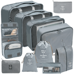 11-Pc Travel Luggage Bag Set Dustproof Organizer Storage Bags
