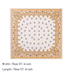 70 1cm Imitation Silk Square Scarf Boho Cashew Print Headband