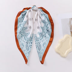 70 1cm Imitation Silk Square Scarf Boho Cashew Print Headband