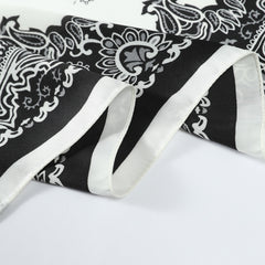 70 1cm Imitation Silk Square Scarf Boho Cashew Print Headband