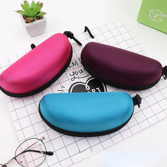 Solid Glasses Case Zipper Sunglasses Storage Bag Box