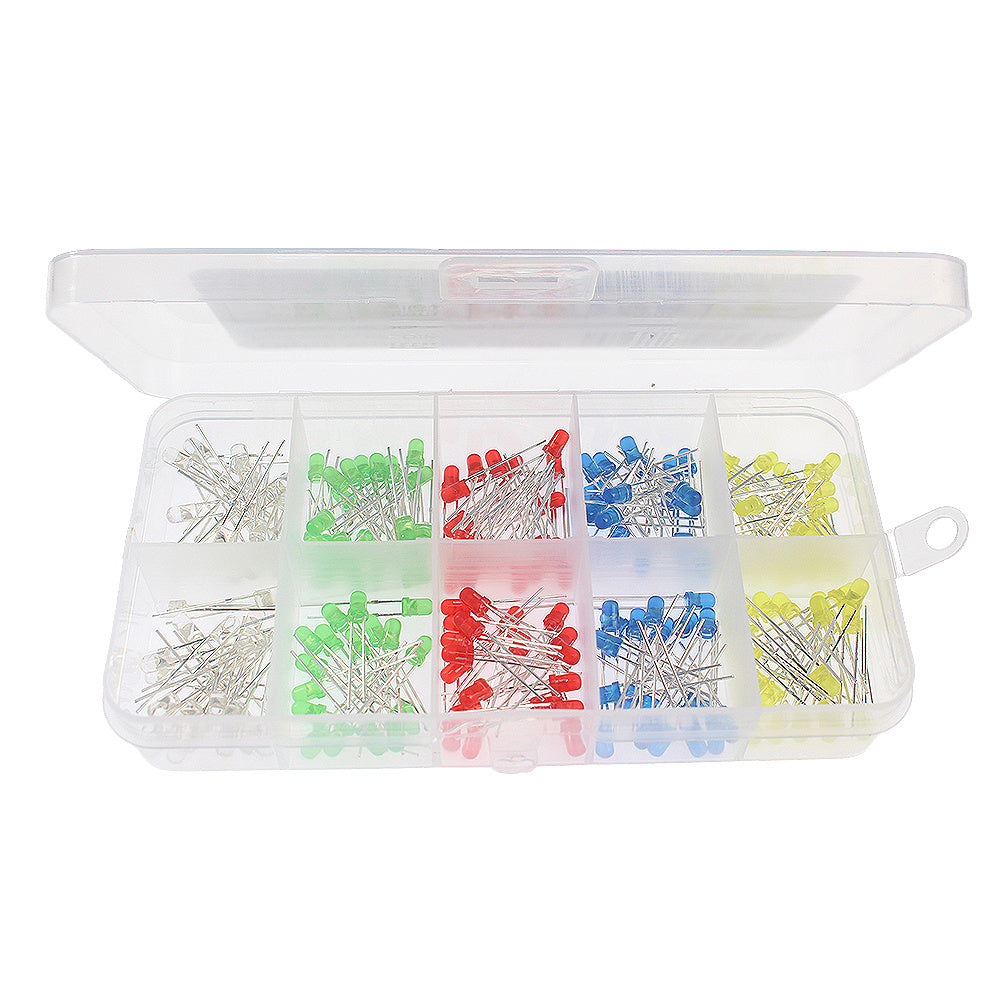 200PCS 3MM LED Diodes Assortment Set Red Yellow Green F3 LED Diode