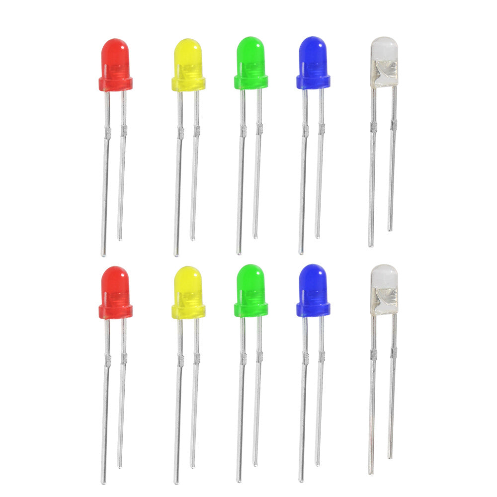 200PCS 3MM LED Diodes Assortment Set Red Yellow Green F3 LED Diode
