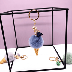 Ice Cream Plush Keychain Bag Pendant Creative Gift for Girls
