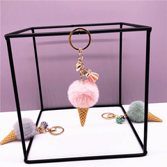 Ice Cream Plush Keychain Bag Pendant Creative Gift for Girls