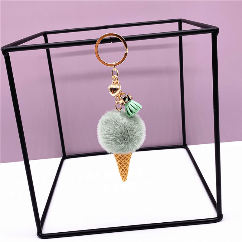 Ice Cream Plush Keychain Bag Pendant Creative Gift for Girls
