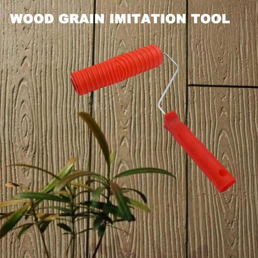 Rubber Wood Grain Pattern Paint Roller DIY Paint Texture Pigment Printing