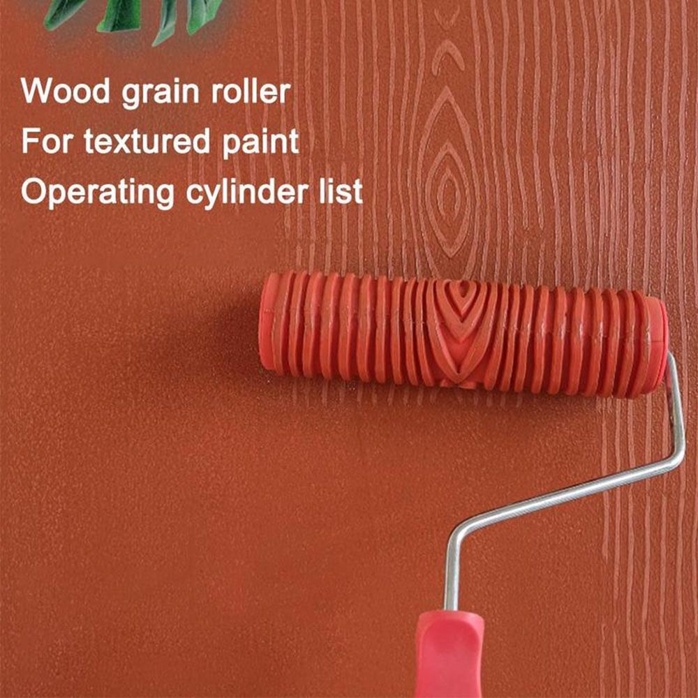 Rubber Wood Grain Pattern Paint Roller DIY Paint Texture Pigment Printing