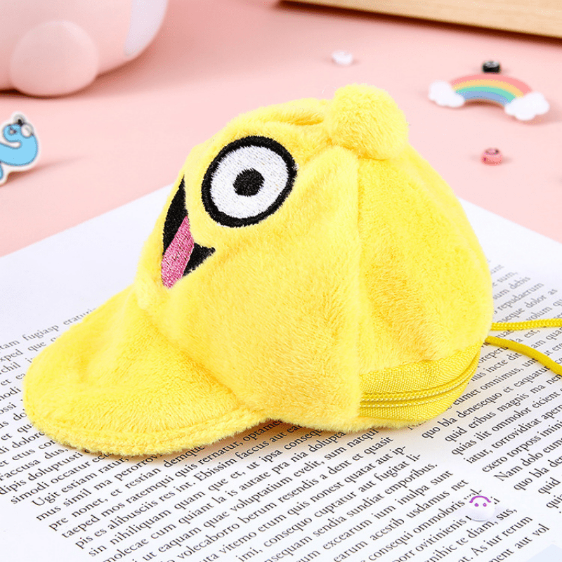 Kids Cartoon Baseball Cap Coin Purse Fun Novelty for Coins and Small Items