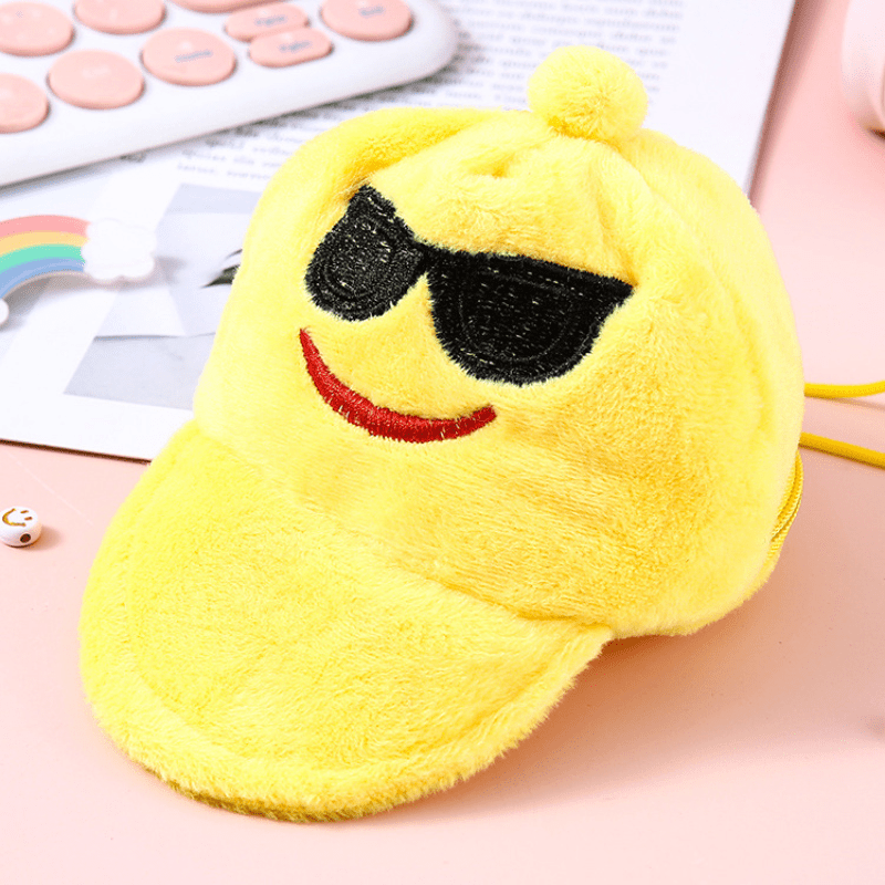 Kids Cartoon Baseball Cap Coin Purse Fun Novelty for Coins and Small Items
