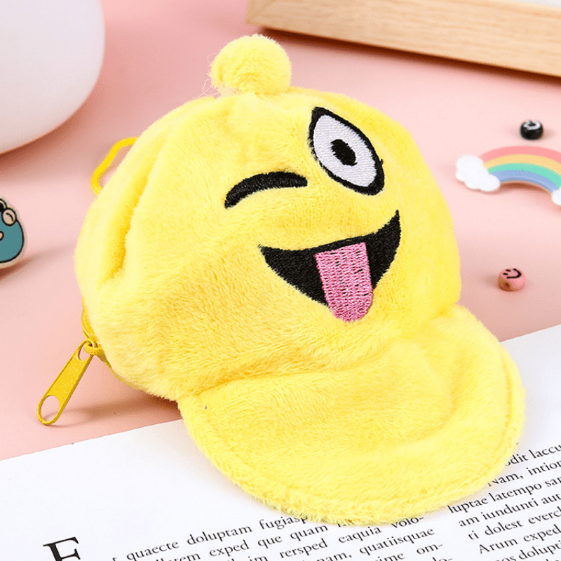 Kids Cartoon Baseball Cap Coin Purse Fun Novelty for Coins and Small Items
