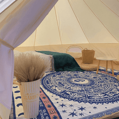 Retro Camping Picnic Mat Moisture-proof Warm Blanket for Sofa Bed Tablecloth