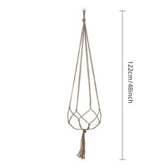 Woven Hemp Rope Plant Pot Hanger Decorative Indoor Hanging Basket