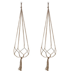 Woven Hemp Rope Plant Pot Hanger Decorative Indoor Hanging Basket