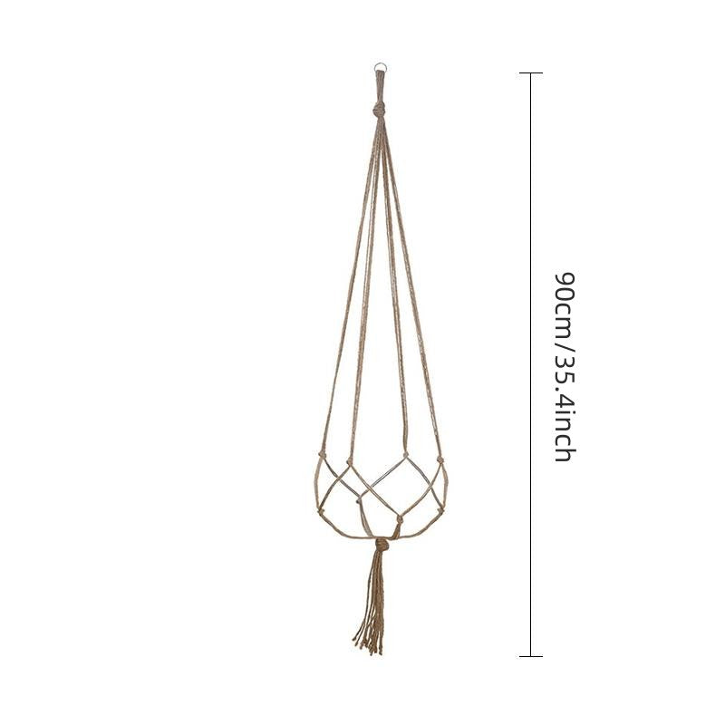 Woven Hemp Rope Plant Pot Hanger Decorative Indoor Hanging Basket