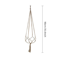 Woven Hemp Rope Plant Pot Hanger Decorative Indoor Hanging Basket