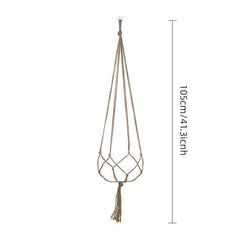 Woven Hemp Rope Plant Pot Hanger Decorative Indoor Hanging Basket