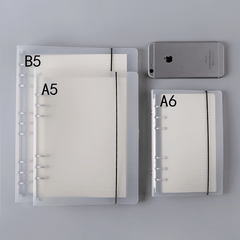 Semi-Transparent 6-Hole Loose Leaf Shell Clip