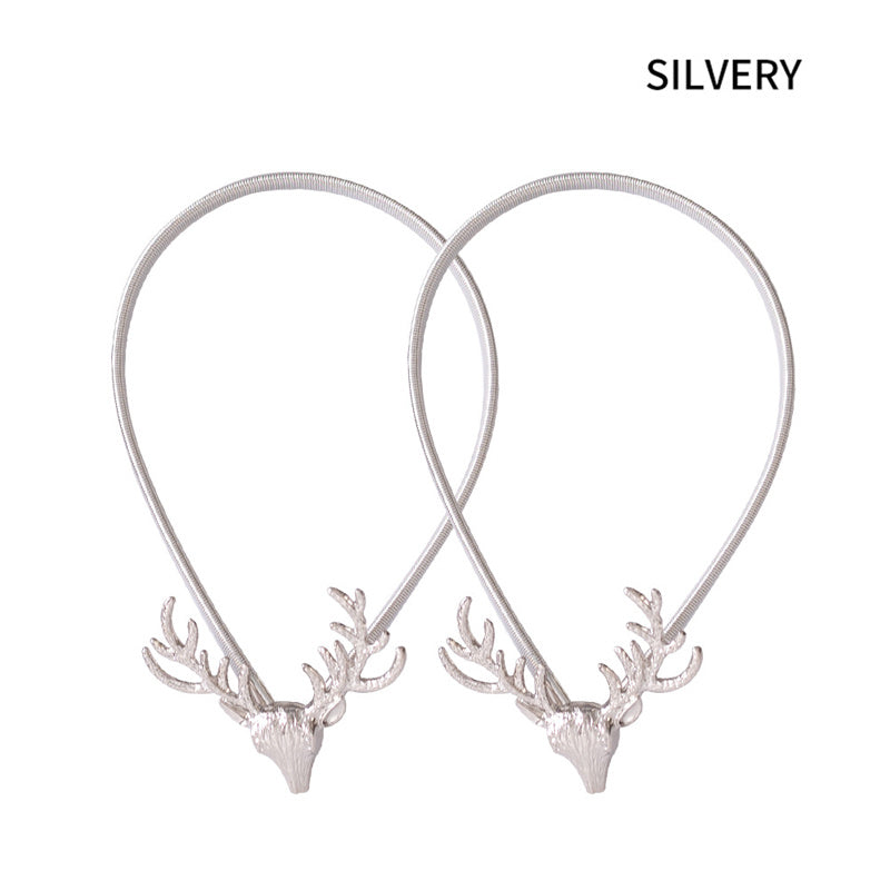 Deer Head Macrame Curtain Holdback Set