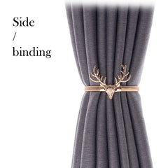 Deer Head Macrame Curtain Holdback Set