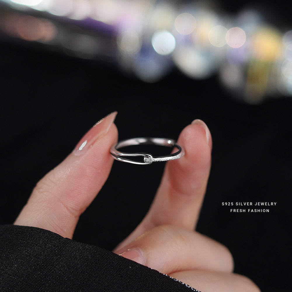 S925 Sterling Silver Minimalist Wrap Ring Daily Decoration