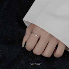 S925 Sterling Silver Minimalist Wrap Ring Daily Decoration