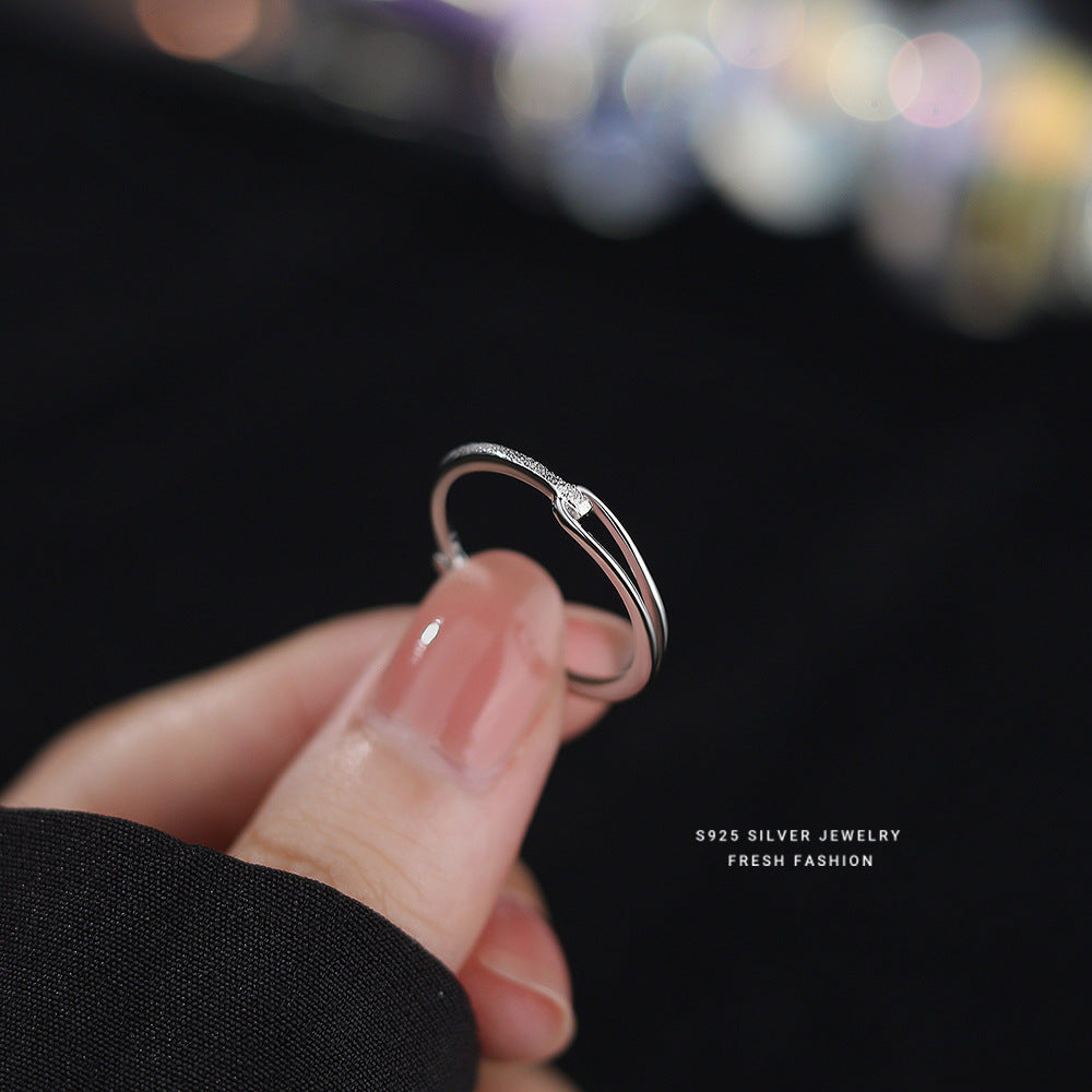 S925 Sterling Silver Minimalist Wrap Ring Daily Decoration