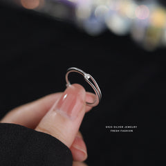 S925 Sterling Silver Minimalist Wrap Ring Daily Decoration
