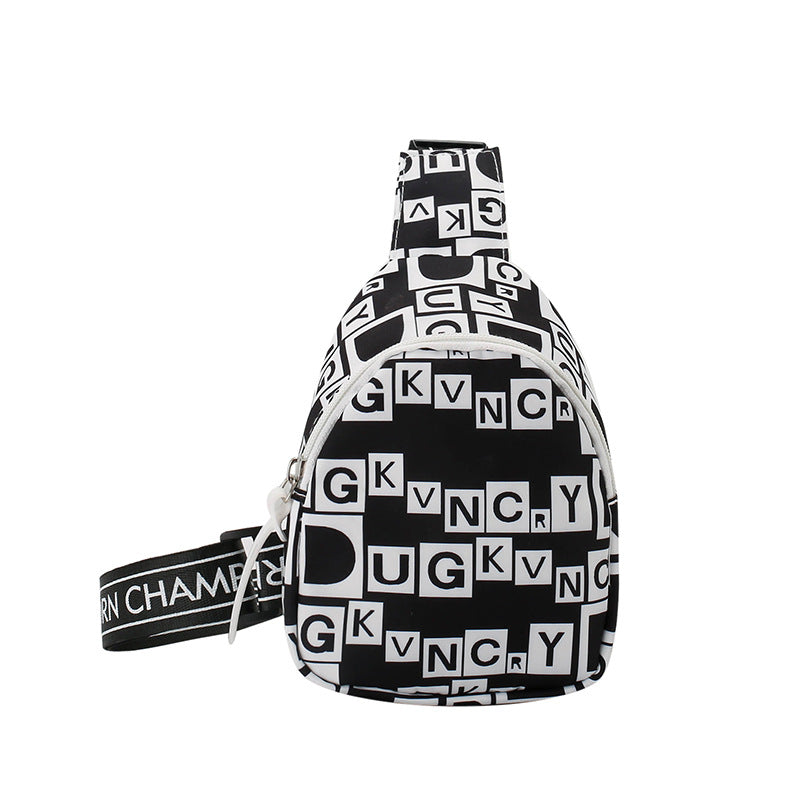 Kids Letter Print Chest Bag Travel Crossbody Bag For Boys