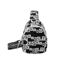 Kids Letter Print Chest Bag Travel Crossbody Bag For Boys