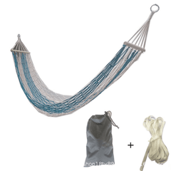 Cotton Rope Hammock with Hand Woven & Wooden Spreader