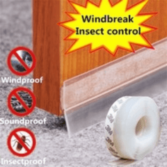 1m Windproof Silicone Sealing Strip for Door, Transparent Bar, Waterproof