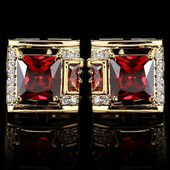 Elegant Square Diamond Cufflinks for Men
