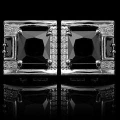Elegant Square Diamond Cufflinks for Men