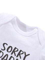 3pcs Comfy Bodysuit Set with Creative Letter Print