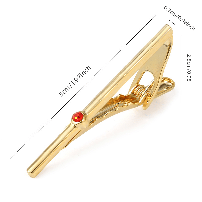 Men's Crystal Zircon Tie Clip