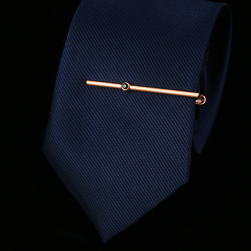 Men's Crystal Zircon Tie Clip